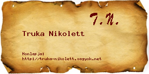 Truka Nikolett névjegykártya